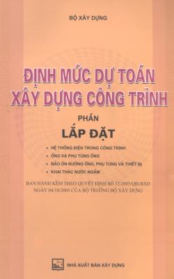 Định Mức Dự Toán Xây Dựng Công Trình – Phần Lắp Đặt